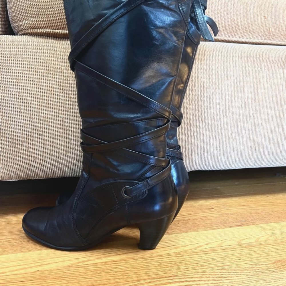 LEATHER DESIGN WESTERN BOOTS BY BETTY SIZE 11